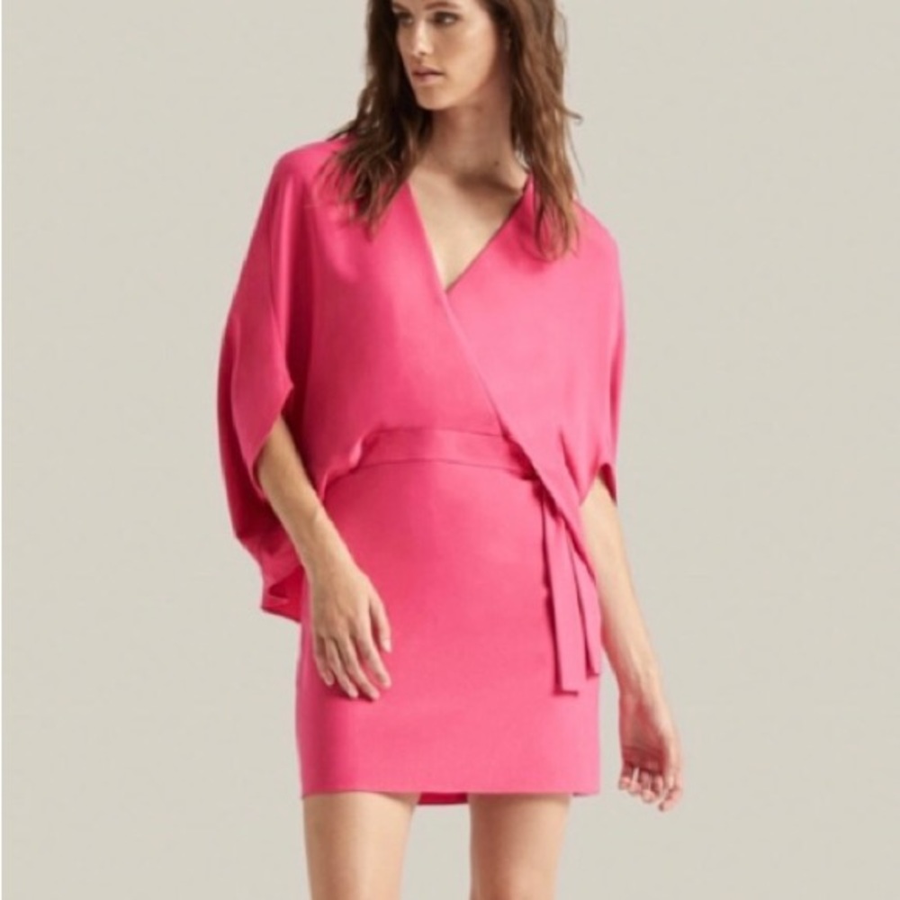 HALSTON pink evening draped dress. NWT